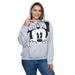 Disney Tops | Disney Minnie Mouse Hoodie Sweatshirt Peeking Front Pocket Gray Womens Plus Size | Color: Gray | Size: Various