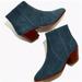 Madewell Shoes | Like New! Madewell Western Bootie Suede. Midnight Spruce. Size 7. | Color: Green | Size: 7