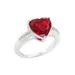 Belk Lab Created Silver Tone Siam Crystal Heart Ring, 9