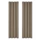 Deconovo Thermal Insulated Blackout Curtains Fabric Eyelet Curtains Room Darkening Curtains for Bedroom Windows 52"x 72" Taupe 1 PAIR