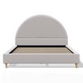 AllModern Arvin Upholstered Boucle Bed Frame, Arch Headboard & Wood Legs | Queen | Wayfair 2DA81848165B4BD0863BDB45237B1599