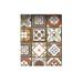 Homesahel Retro Orange Mosaic Peel & Stick Removable Tiles for Indoor Decor - 6" x 6" Vinyl in Green/Orange/White | 6 H x 6 W in | Wayfair 400437