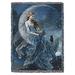 Pure Country Weavers Wind Moon Fairy Woven Blanket Cotton in Blue/Gray | 54 W in | Wayfair 8608-T