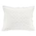 Gracie Oaks Boonsboro Linen Cotton Diamond Quilted Modern Rustic Pillow Sham Linen Blend in White | 20 H x 34 W in | Wayfair