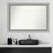 Red Barrel Studio® Elegant Brushed Pewter Bathroom Vanity Non-Beveled Wall Mirror Plastic | 28.75 H x 40.75 W in | Wayfair