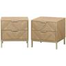 Lot de 2 tables de chevet. Budapest. deux tiroirs. l 45 x l 40 x h 45cm