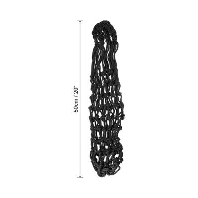 Lengthen Basketball Mesh Net Bag Carry Bag Ball Carrier, Black