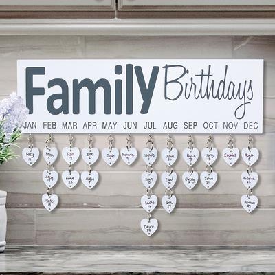 Family Birthday Calendar Reminder Organizer - 15.7" x 0.5" x 4.8"