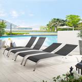 Havenside Home Wendu Outdoor Patio Mesh Chaise Lounge Chairs (Set of 4)