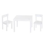 Roba Table & 2 Chair Set, Little Stars, White Wood - Children's Seating Group, Toddler & Kids, Ages 2+