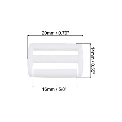 Tri-Glide Slide Buckles, 50 Pack Webbing Strap Fastener