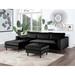 Black Sectional - Willa Arlo™ Interiors Dunaway Reversible Sofa & Chaise w/ Ottoman Velvet, Wood | 33 H x 104 W x 67.5 D in | Wayfair