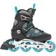 K2 Damen Inlineskates ALEXIS 80 ALU gray_cyan, Größe 36 ½ in Grau