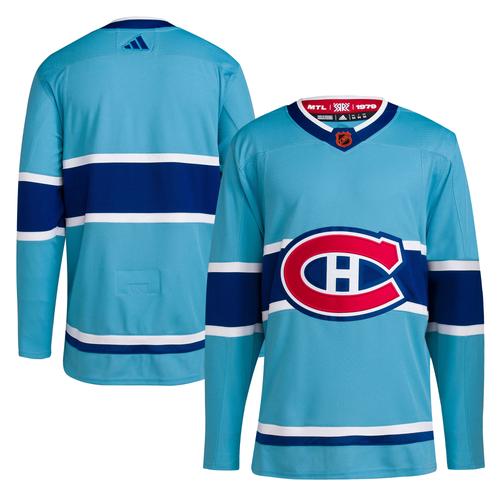 Hellblaues Montreal Canadiens Reverse Retro 2.0 Authentic Blank-Trikot von adidas für Herren