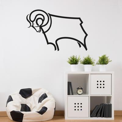 Wandaufkleber mit Wappen des Derby County – 60 cm x 40 cm Image