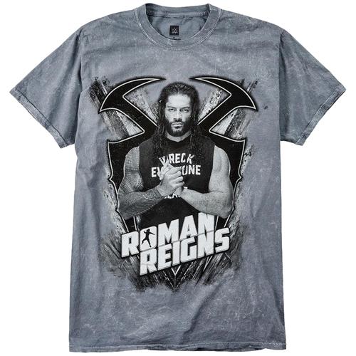 Roman Reigns ''Wreck Everyone & Leave'' Mineral Wash T-Shirt - Mens