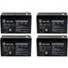 Universal Power Group 12V 9Ah SLA Battery for GT Mini-e Electric Scooter - 4 Pack
