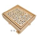 Fugacal Wood Maze Game Wooden Ball Game Maze Educational Labyrinth Puzzle Toy for Dementia Adults Kids Wooden Labyrinth Toy