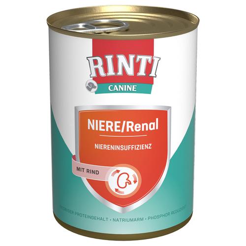 24x400g RINTI Canine Niere/Renal mit Rind Hundefutter nass