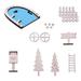 Dezsed Christmas Decorations Clearance 9 Pcs Mini Doll House Christmas Decoration Miniature Christmas Scene Dollhouse Christmas Set Blue