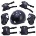 Movtotop Kids Sports Helmet Protective Gear Knee Pad Elbow Pads Wrist Guard 7pcs Outdoor Protector for Boys Girls Black