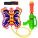 Toyrifik Water Gun Backpack Water Blaster for Kids -Water Shooter with Tank Butterfly Toys for Kids - Summer Outdoor Toys for Pool Beach Water Toys for Kids