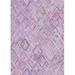 Ahgly Company Machine Washable Indoor Rectangle Transitional Periwinkle Pink Area Rugs 4 x 6