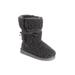 Wide Width Women's Clementine Bootie by MUK LUKS in Dark Heather Grey (Size 10 W)