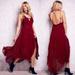 Free People Dresses | Free People Blue Moon Chiffon Maxi Dress | Color: Red | Size: 6