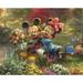 Disney Dreams by Thomas Kinkade 44 x 1 Yard Cotton Mickey & Minnie Central Park Precut Sewing & Craft Fabric Multi-color