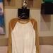 Madewell Tops | Madewell Velour, Long-Sleeved Top. Size M. | Color: Gold/White | Size: M