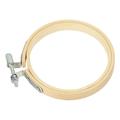 Uxcell 3 Round Bamboo Embroidery Hoop Circle Cross-Stitch Ring 6 Pack