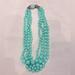 J. Crew Jewelry | J Crew Turquoise Multi Bead Beatle Statement Necklace | Color: Blue/Green | Size: Os