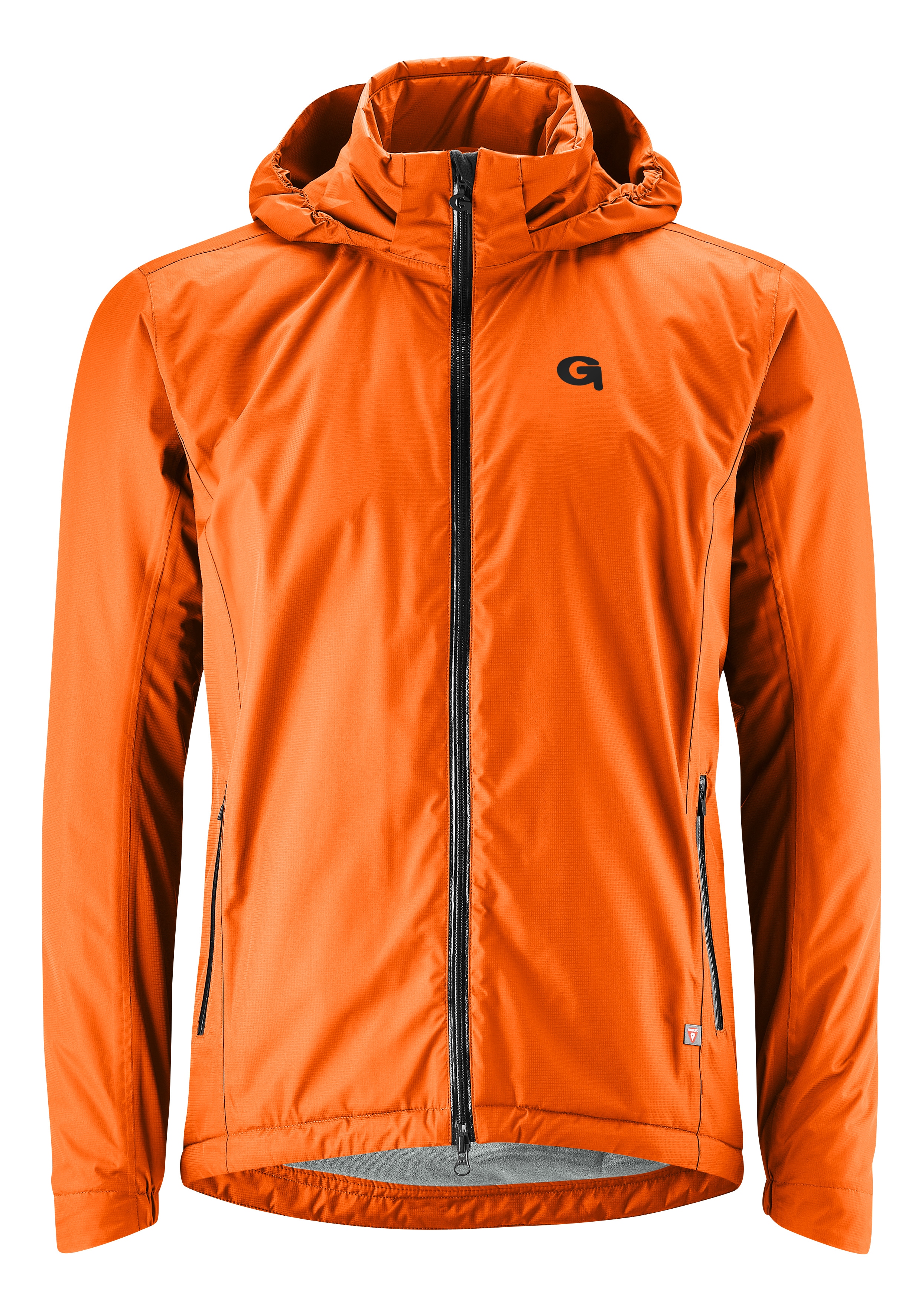 Fahrradjacke GONSO "Save Jacket Therm M", Damen, Gr. M, orange (neonorange), 100% Polyester, Jacken Fahrradjacke, Herren Regenjacke wind- und wasserdicht, Radjacke mit Kapuze