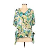 Jon & Anna Short Sleeve Blouse: Green Tops - Women's Size Medium