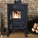 NRG 5KW Wood-Burning Stove Defra Approved Eco Design Stoves Cast Iron Fireplace Black