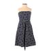 Gap Casual Dress: Blue Checkered/Gingham Dresses - Women's Size 2
