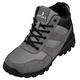 CALTO Men's Invisible Height Increasing Elevator Trainer Shoes - Grey/Black Lace-up Fashion High-Top Hiker Sneakers - 3.6 Inches Taller - S33511 - Size 12.5 UK