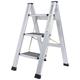 EPROSMIN 3-Step ladders Lightweight Folding Aluminum Alloy Step Stool with Anti-Slip Wide Tread for Household, Office, Painting, Decorating, Electricians, Silver