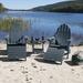 Freeport Park® Hinnant Adirondack Chair w/ Table Plastic/Resin in Blue | 38.75 H x 30.25 W x 35.25 D in | Wayfair 8EF8BE7574B4439CACFFCFF0F1E6468A