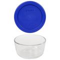 Pyrex (1) 7202 1-Cup Glass Bowl & (1) 7202-PC 1-Cup Lid Glass in Blue | 2.25 H x 4 W x 4 D in | Wayfair 5302729, 1137064