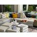 Seasonal Living Fizz 271" Wide Left Hand Facing Patio Sectional w/ Cushions Wood in Gray | 28 H x 271 W x 72 D in | Wayfair