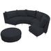 Seasonal Living Fizz 168" Wide Curved Patio Sectional w/ Cushions Wood in Gray/Black | 36 H x 168 W x 63 D in | Wayfair