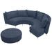 Seasonal Living Fizz 168" Wide Curved Patio Sectional w/ Cushions Wood in Gray/Black | 36 H x 168 W x 63 D in | Wayfair