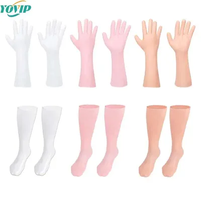 Chaussettes longues hydratantes en silicone pour le soin des pieds et des mains protège-mains