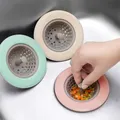 Filtre rond Anti-colmatage pour évier de cuisine bouchon de cheveux en Silicone pour salle de bain