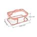 8.3"x5.9"x3.5" Clear PVC Toiletry Makeup Bag with Zipper Handle, Dark Red