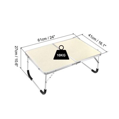 Foldable Laptop Table, Portable Lap Desk Picnic Bed Tables, White