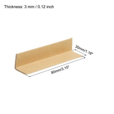 Adjustable Cardboard Corner Protector Package Frame 80x30mm Thick 3mm 50pcs - Light Brown