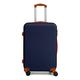 CALDARIUS Cabin Suitcase Hard Shell | Lightweight | 4 Dual Spinner Wheels | Trolley Cabin Bag | 20" Carry On Suitcase Luggage | Combination Lock | (Navy Blue, Cabin 20'')